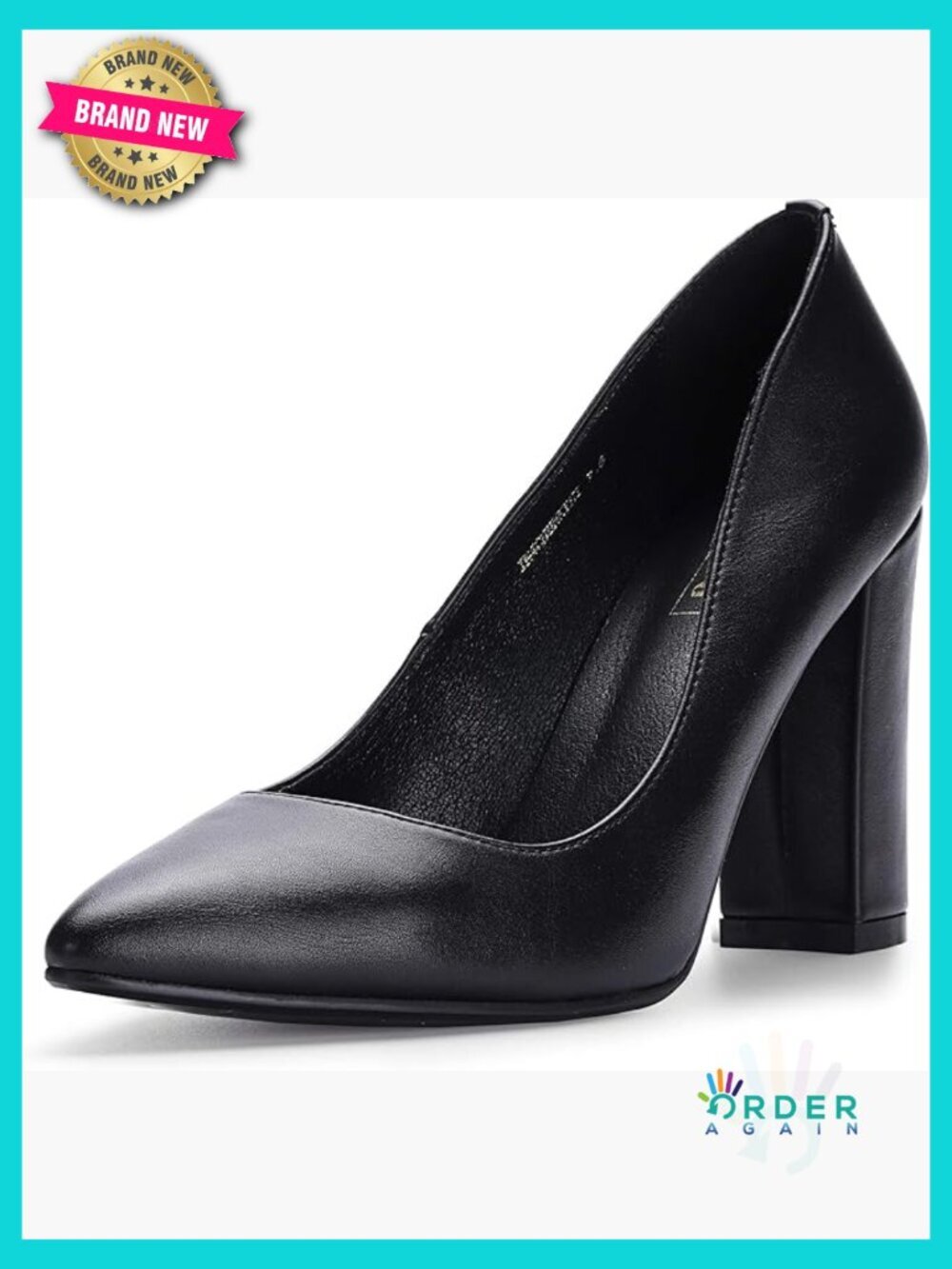 Chunky Block High Heel Pumps Pointed Toe Classic Office Party Shoes